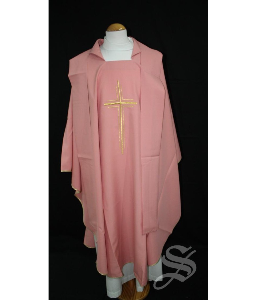 CASULLA 801 ROSA CRUZ DOBLE DORADA SENCILLA