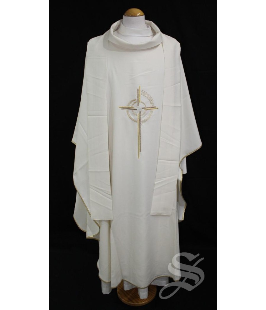 CASULLA BLANCA 100% POLIESTER LIGERO  ART. PLA