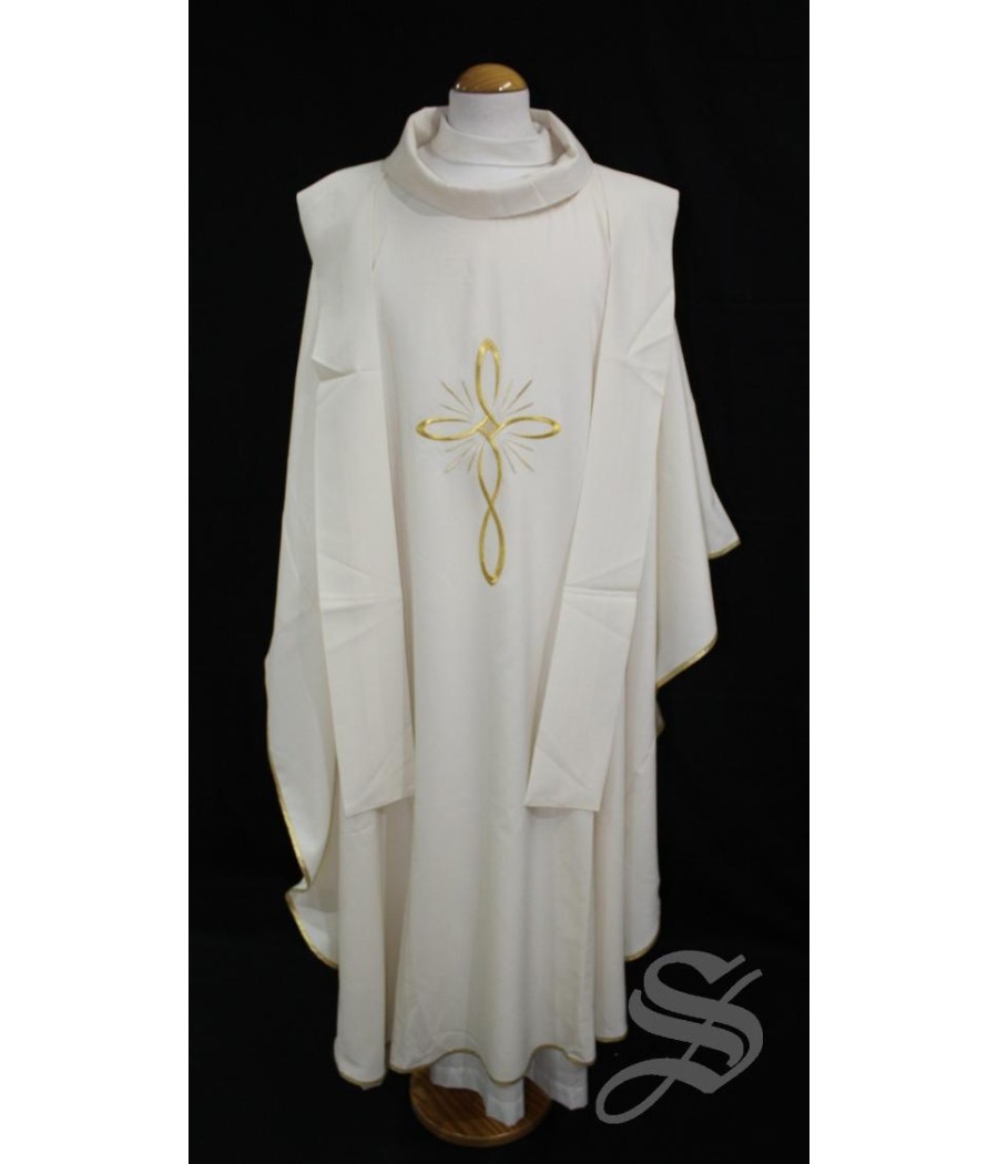 CASULLA BLANCA 100% POLIESTER LIGERO ART. PLF