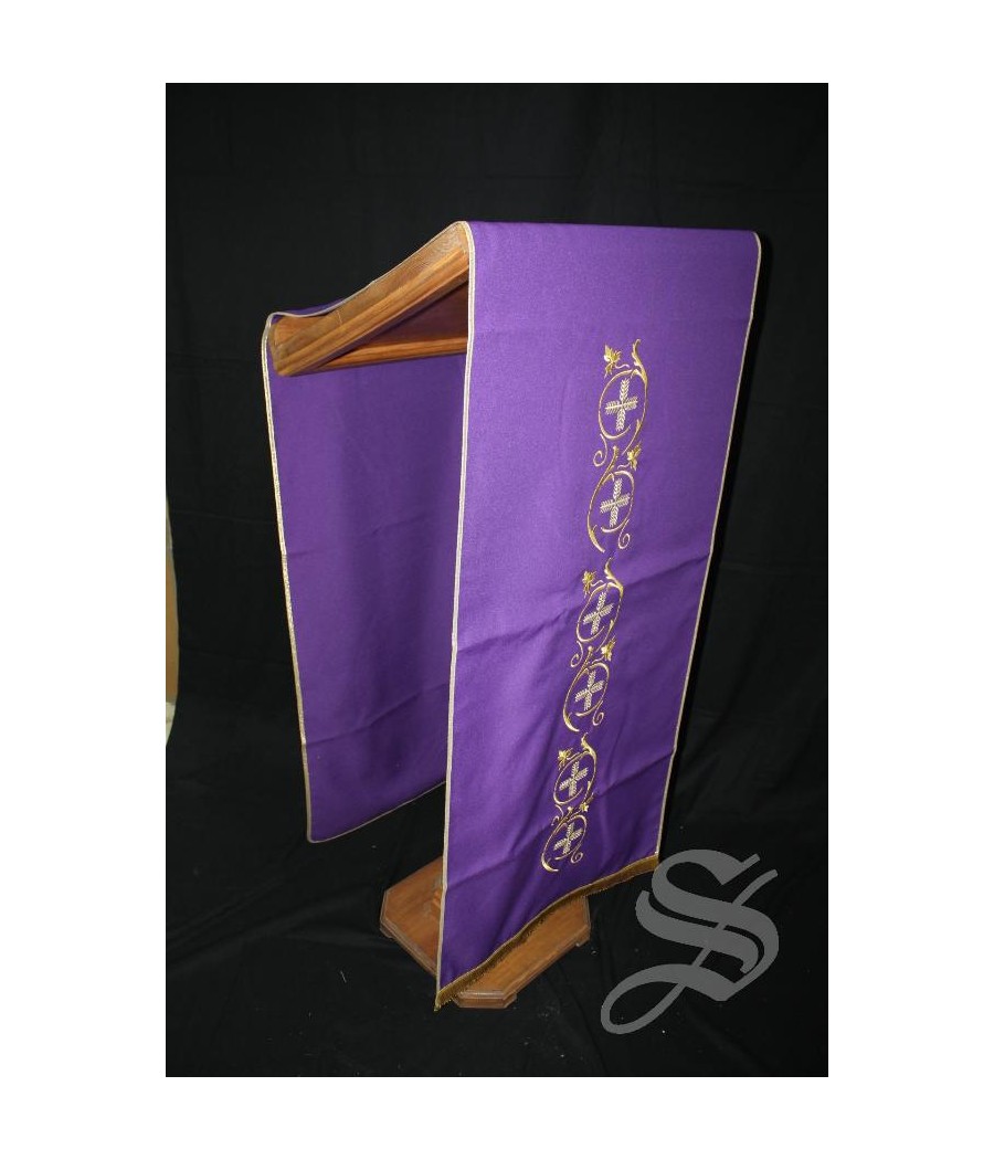 CUBRE AMBOM 716 MORADO HOJAS DORADAS