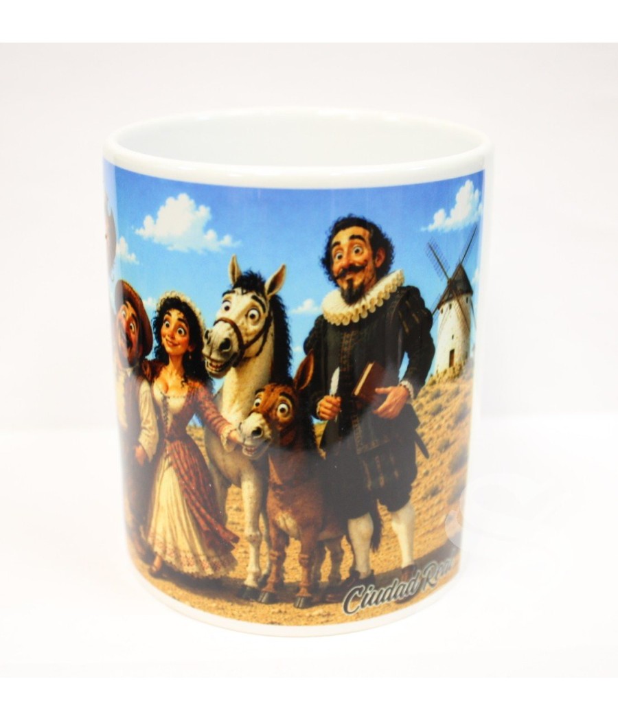 TAZA SELFI QUIJOTE Y COMPAÑIA CERAMICA CIUDAD REAL