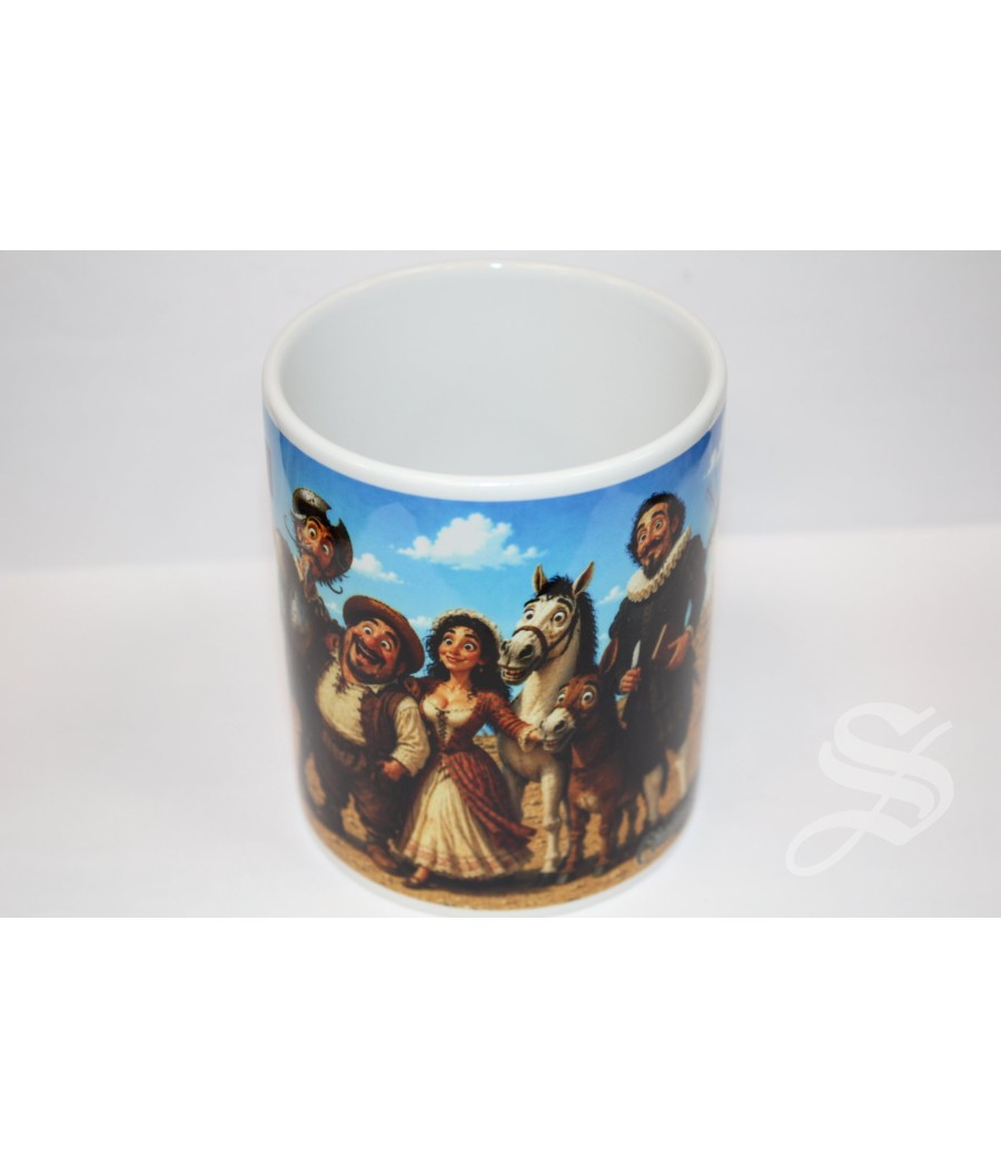 TAZA SELFI QUIJOTE Y COMPAÑIA CERAMICA CIUDAD REAL