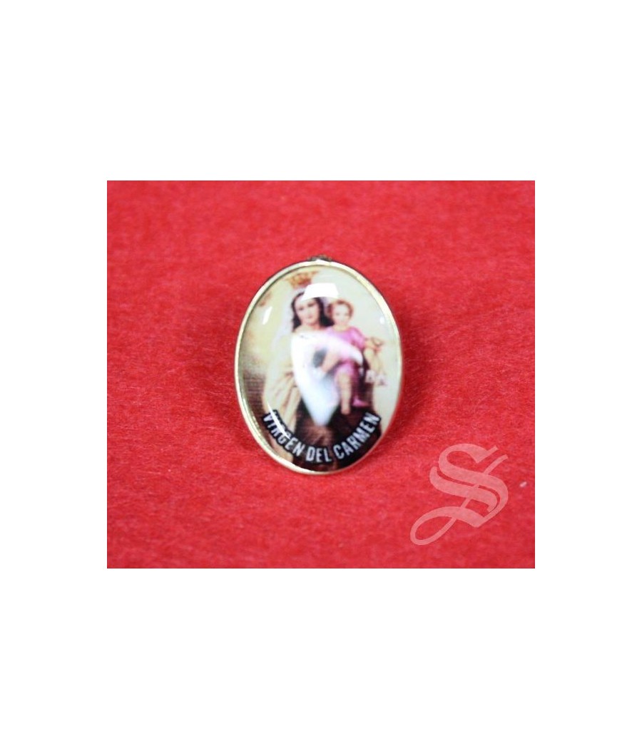 PIN VIRGEN DEL CARMEN ESCUDO DE HABITO 17 X 22 MM