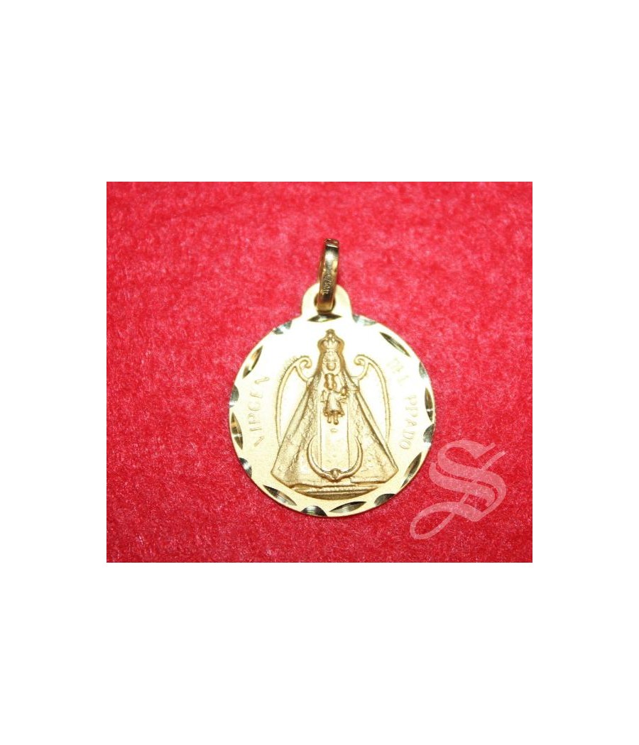 MEDALLA ORO 18 MM. VIRGEN DEL PRADO 2,13 GRS.
