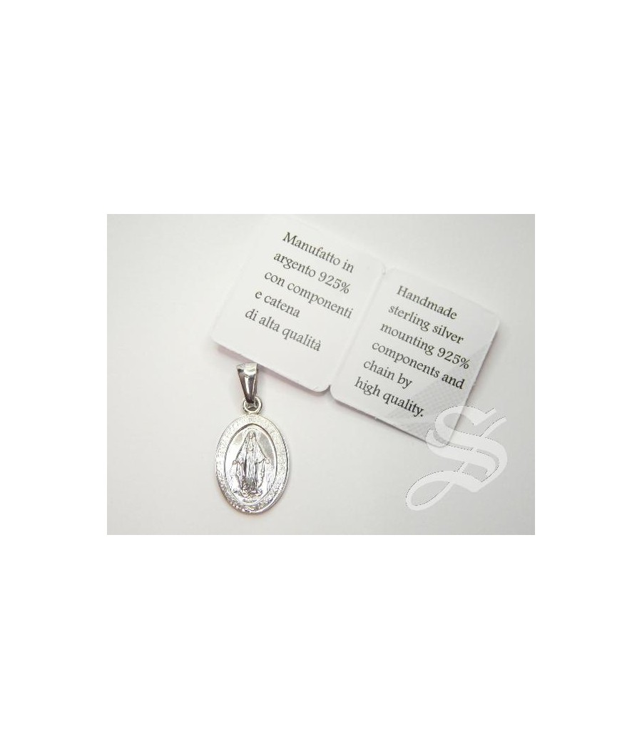 MEDALLA MILAGROSA 22 MM PLATA 925
