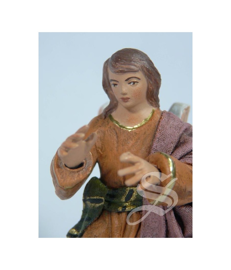 ANGEL PARA NACIMIENTO 12 CM. BARRO CON L