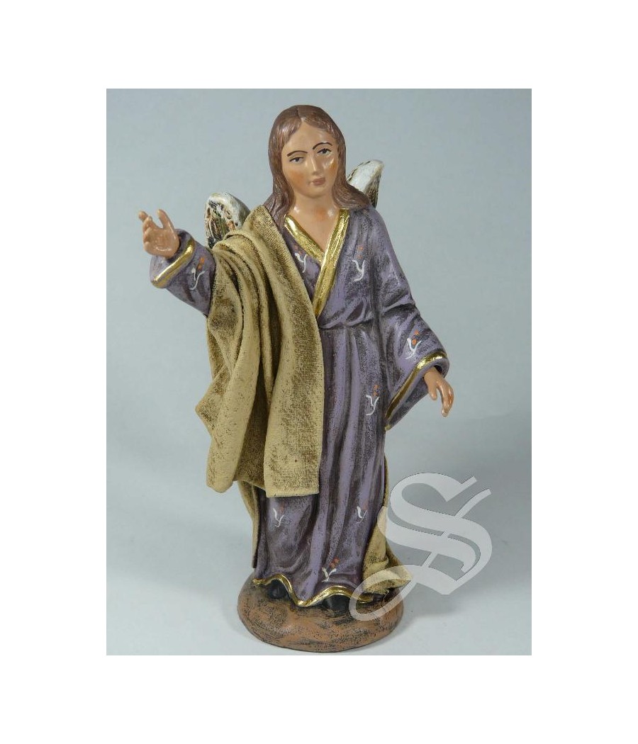ANGEL PARA NACIMIENTO 14 CM. BARRO CON L