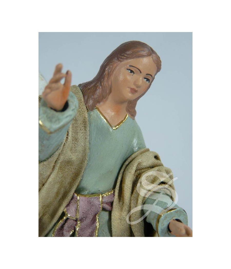 ANGEL PARA NACIMIENTO 14 CM. BARRO CON L