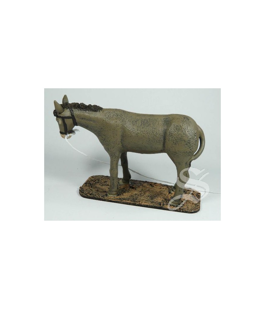 MULA EN PIE 14 CM. BARRO