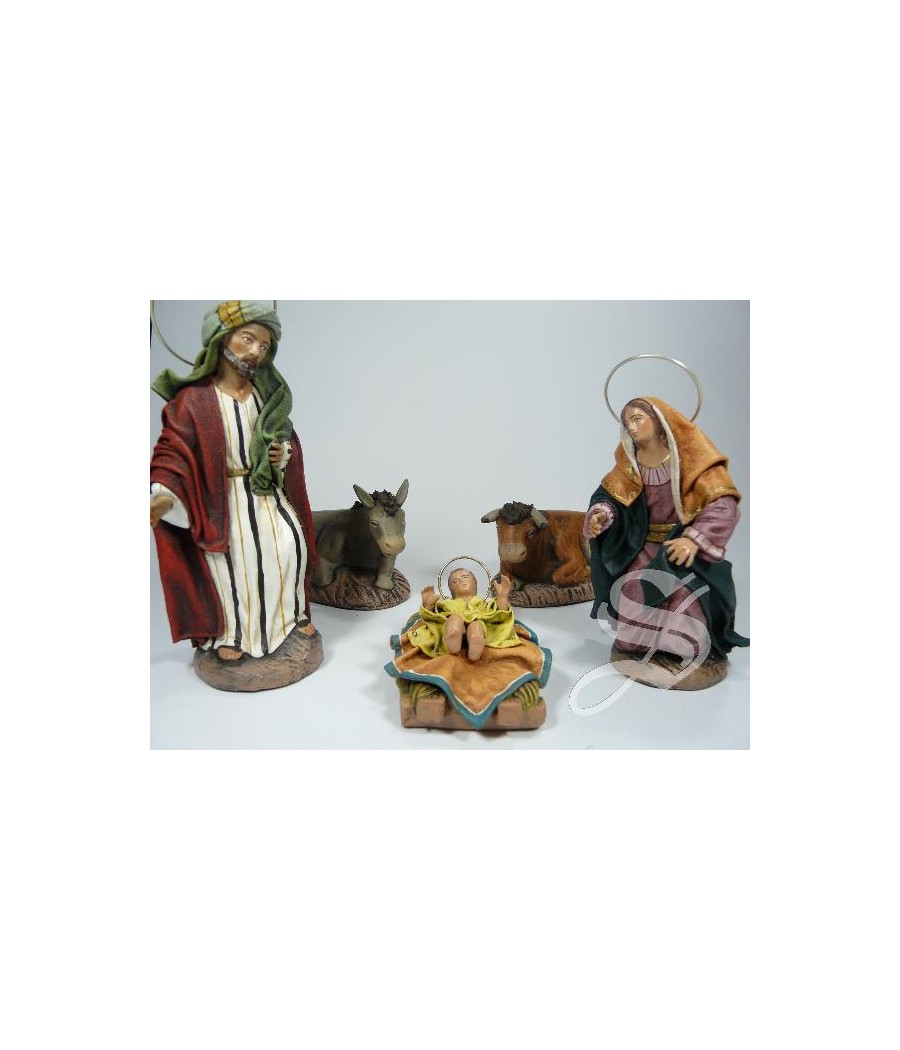 NACIMIENTO BARRO CON LIENZO 14 CM. 5 PIE