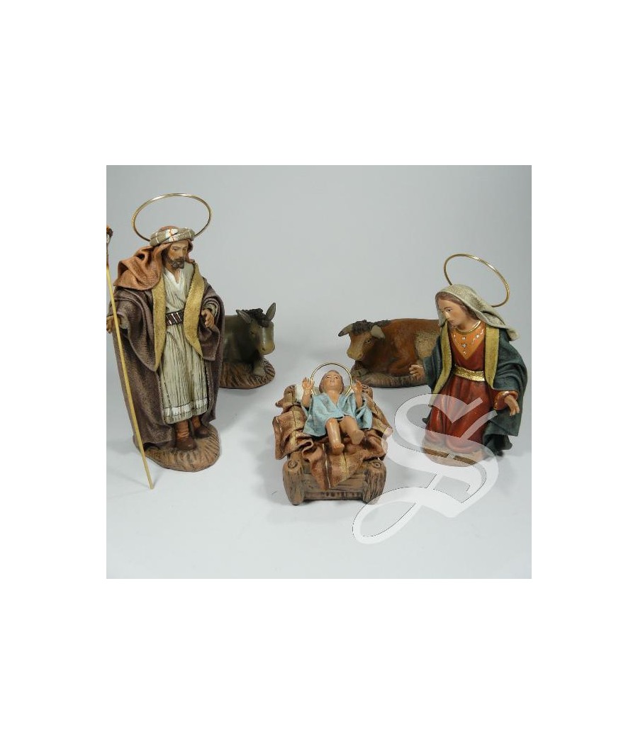 NACIMIENTO BARRO CON LIENZO 14 CM. 5 PIE