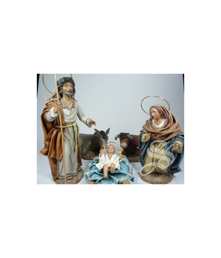 NACIMIENTO BARRO CON LIENZO 17 CM. 5 PIE