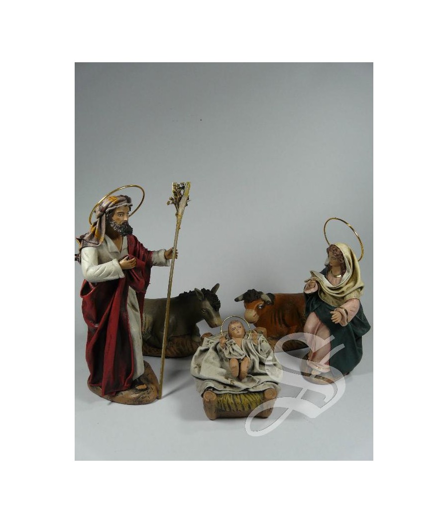 NACIMIENTO BARRO LIENZADO 17CM 5 PIEZAS