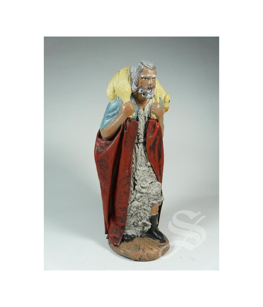 PASTOR 14 CM. CON CORDERO SOBRE LOS HOMBROS