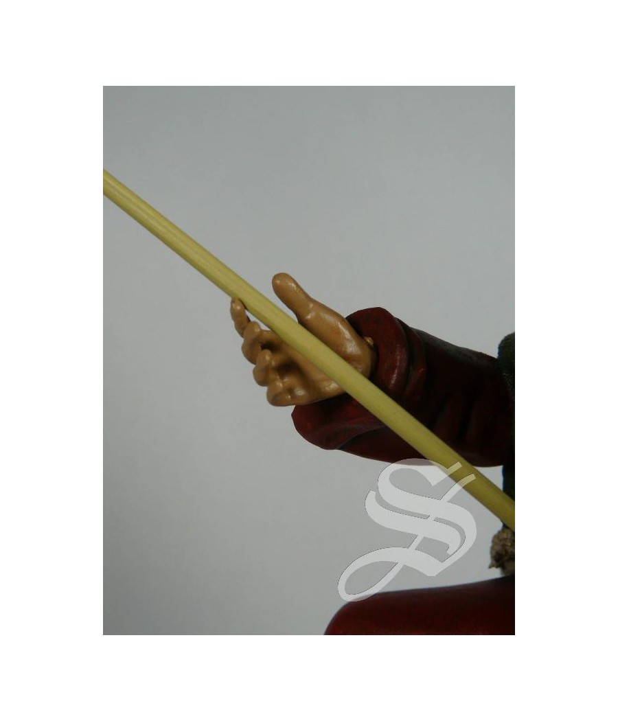 PESCADOR 21 CM. BARRO LIENZADO