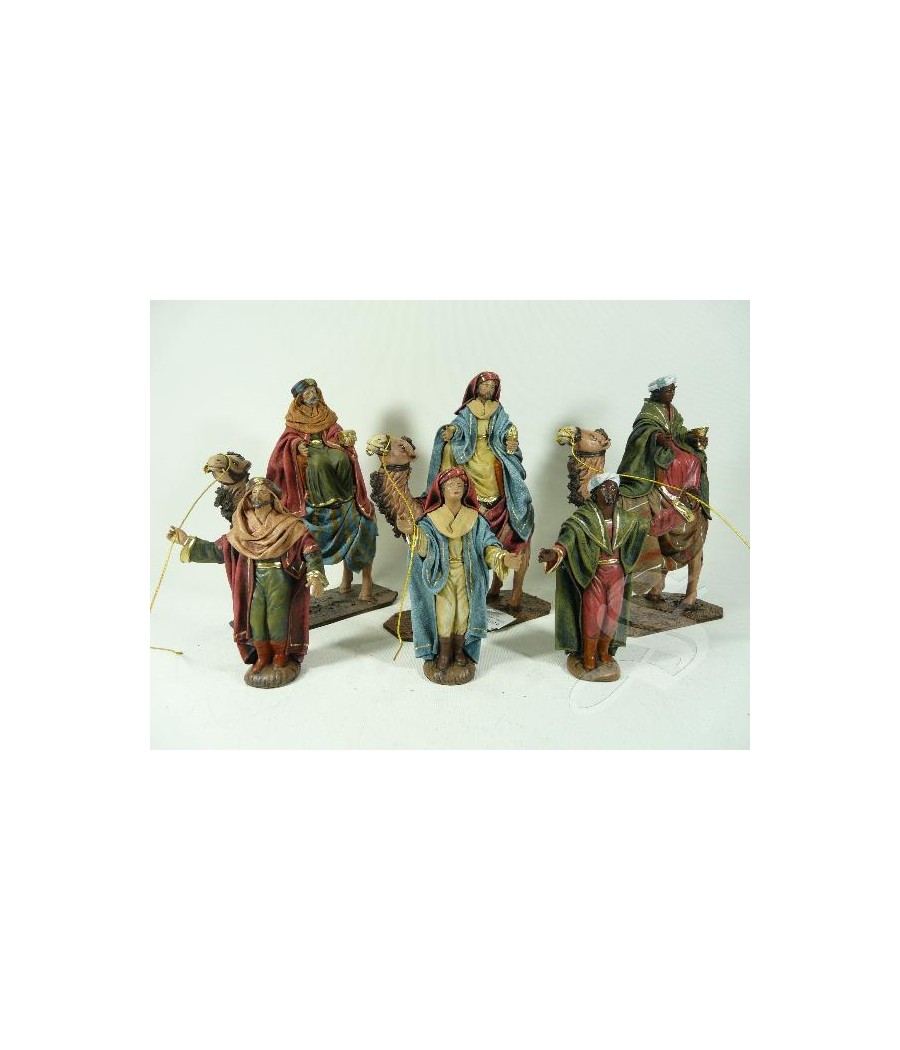 REYES A CAMELLO Y PAJES LIENZO 12 CM